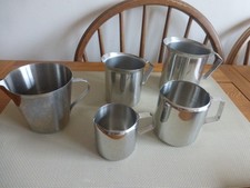 Job Lot 5x Stainless Steel Milk Coffee Jugs Various Sizes Ilsa Nespresso etc