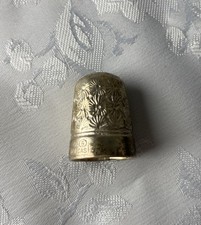 Steel, Silver tone, Thimble