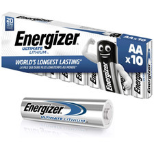 Energizer Pack of 10 batteries AA/FR6 lithium Expiry 20 Years