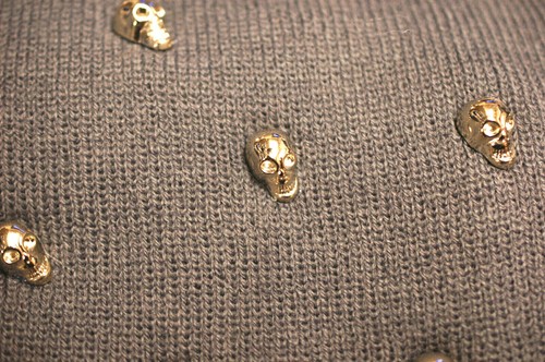 Chrome skull studded - chrome, stud