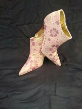 Ladies Gold Embroidered Ankle