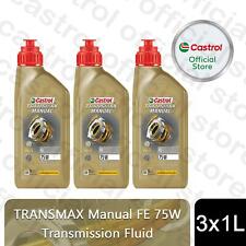 Castrol TRANSMAX Manual FE 75W 1L Fully Synthetic Transmission Fluid, 3 Pack