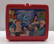 Vintage The Real Ghostbusters Thermos Lunchbox Red Rare 1980s Made In UK
