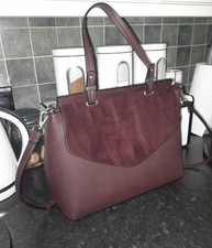 New Look Faux Leather Burgandy Handbag