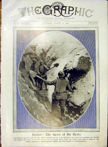 Old antique print verdun spade - antique,