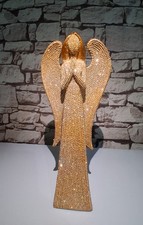 24cm Tall Golden Praying Angel Resin Figurine Ornament