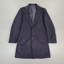 Suitsupply Mens Coat Navy Blue 34 Pure Cashmere Vicenza Carlo Barbera 44