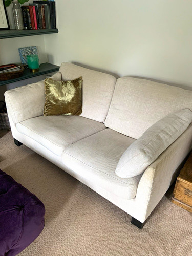 Stone seater sofa couch - stone, 2-seater