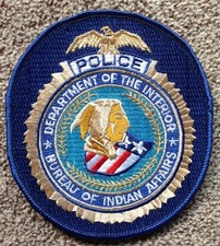 Obsolete Native American US USA DOI BIA Bureau Of Indian Affairs Police patch