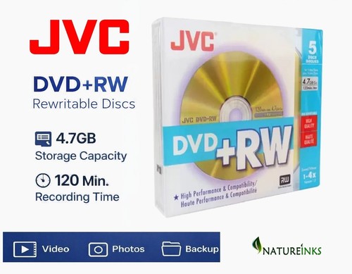 Jvc blank dvd - dvd+rw, discs