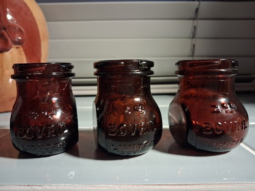 Vintage 2oz bovril jars - vintage, 2oz.