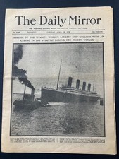 Vintage Daily Mirror Newspaper No 2,645 - Titanic Disaster Edition 16 April 1912