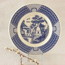 Vintage Gladstone Potteries Museum Willow collector plate - 1985 Brears - EUC