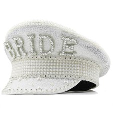 Women Bride Sequin Faux Pearl