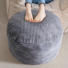 Round Stuffed Pouf Ottoman