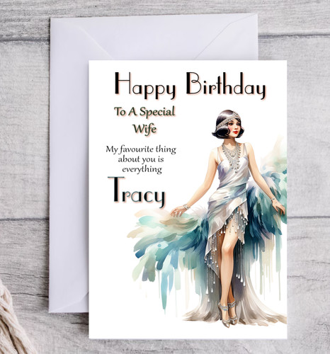 Personalised art deco birthday - personalised,