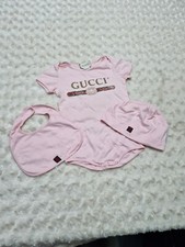Gucci Baby Set 12/18 Months Romper Sleepsuit Pink