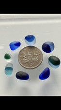 Lovely Collection of 8 Small Genuine Seaham Sea Glass Multis