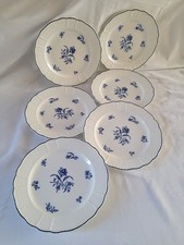 Six Edwardian blue & white
