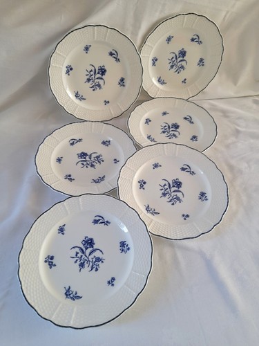 Six edwardian blue white - edwardian,