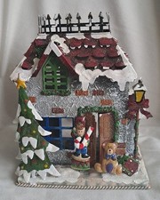 RARE LARGE VINTAGE TIN NUTCRACKER HOUSE CHRISTMAS TEA LIGHT HOLDER EXCELLENT 