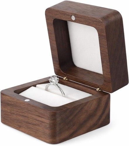 Wooden ring box engagement - ring, box,