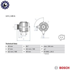 ALTERNATOR 0 986 083 130 FOR