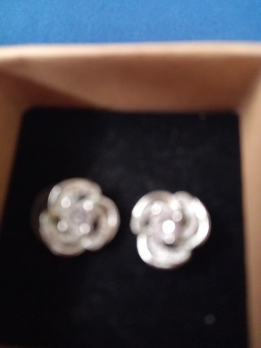 Silver stud earrings - stud,
