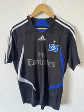 Adidas Hamburger SV 2007/08 Away Football Shirt Men's Medium Black Emirates