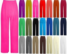 New Ladies Women Casual Loose Fit Palazzo Pyjamas Trousers