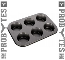 Muffin Tray - Metal Non-Stick Durable Pan for Baking Cupcake - 6/12 Compartments