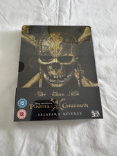 Pirates of the Caribbean: Salazar's Revenge 3D+2D Steelbook Blu-Ray Mint