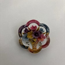Vintage Lucite Brooch Reverse