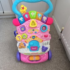 Delightful Pink Baby Walker with Activity Panel for Ages 6m  to 3y