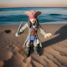 Pirates of the Caribean Captain Jack Sparrow Mini Action Figure with Sword