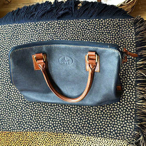 Covalian navy pebbled - pebbled, leather