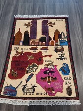 NEW Beautifully Handmade Afghan War Rug 81cm X 60cm