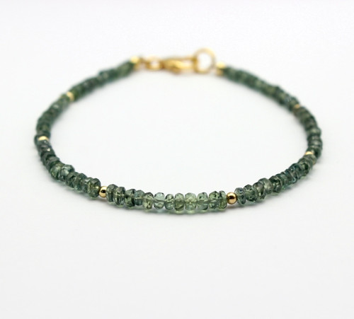 Green sapphire bracelet - green,