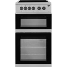 Beko KDC5422AS 50cm Free Standing Electric Cooker with Ceramic Hob Silver A