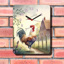 Cockerel Design Wall Clock New boxed Gift Animals Wildlife Farm