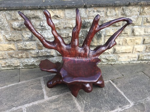 Tree root wooden chair seat - wooden,