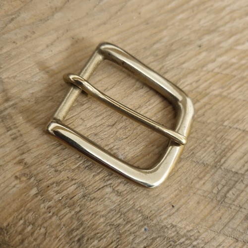 35mm solid brass belt buckle - brass,