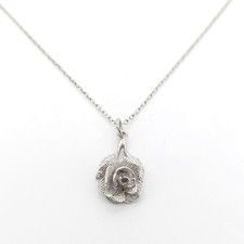 Vintage Silver Rose Pendant