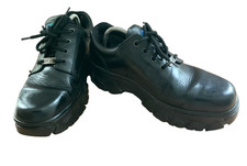 Pod Men's black Guru genuine leather chunky work/school shoes Size UK 8 EU 42