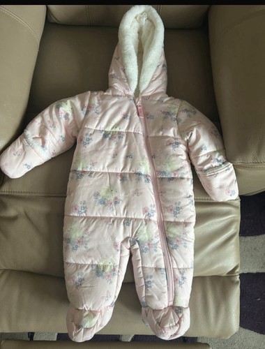 Girls pink snowsuit 6 - pink,