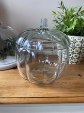 Autumnal Clear Glass Pumpkin