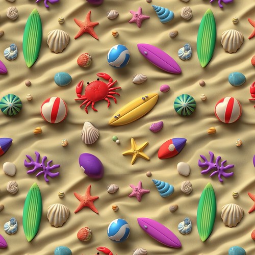 The beach fabric effect - on, 3d