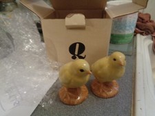 boxed quail pottery "Chicks" salt and pepper