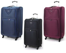 Large Suitcase, Medium 4 Wheel Expandable Lightweight Luggage Travel Cases Soft