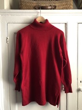 DENNER London 100% Cashmere Roll Neck Longer Length Jumper Size S/M - AF